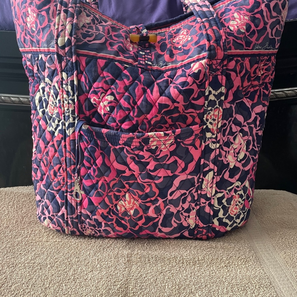 Floral Quilted Tote Bag